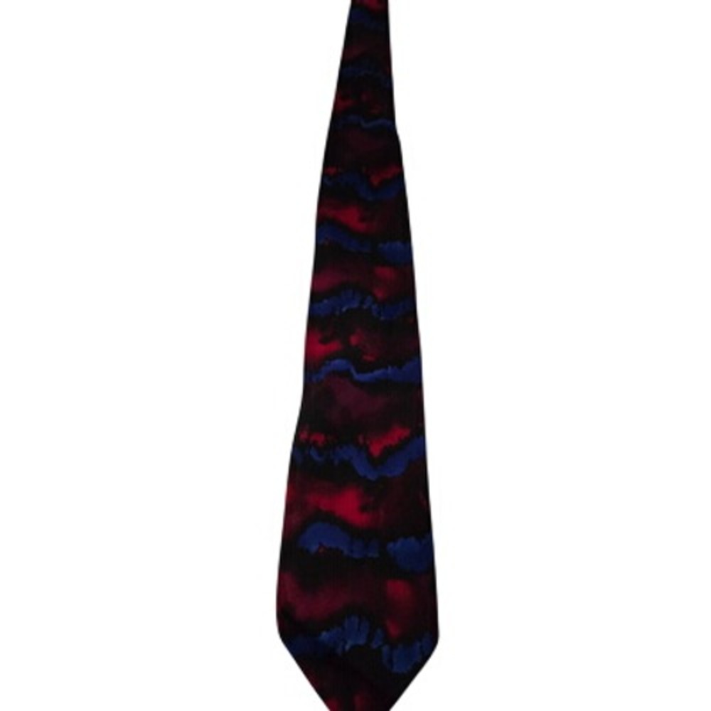 Grateful Dead Necktie Mens Red The Eleven Seventh Set Abstract Silk 1996 Tie